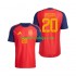 Camisola Espanha Pedri 20 Homem Equipamento Primeiro Copa do Mundo 2026 Manga Curta